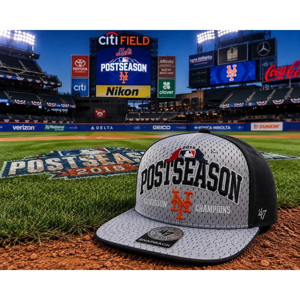 New York Mets 2015 MLB NL East Division Champions Postseason Snapback Hat '47
